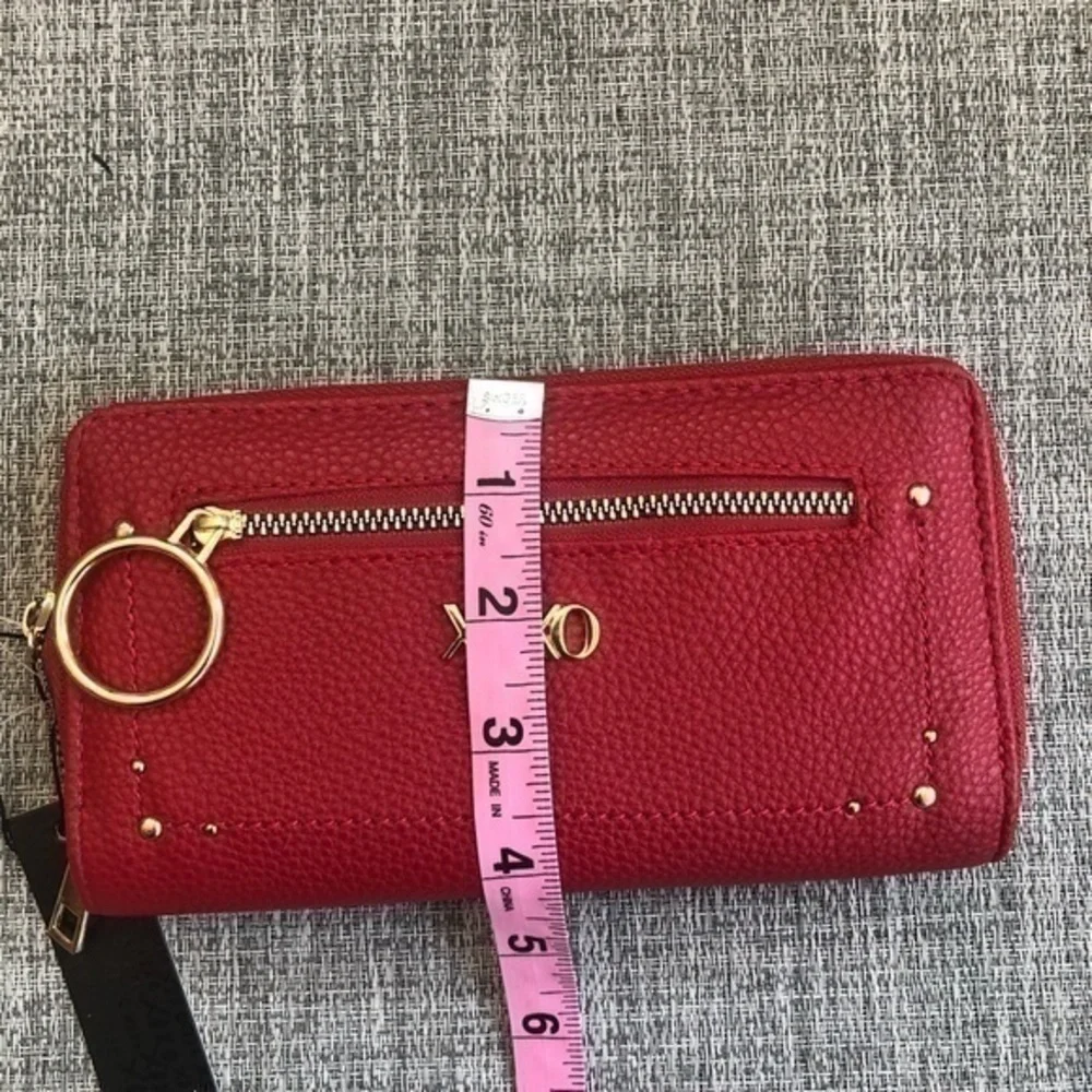 Xoxo Red wallet with with Gold zippers